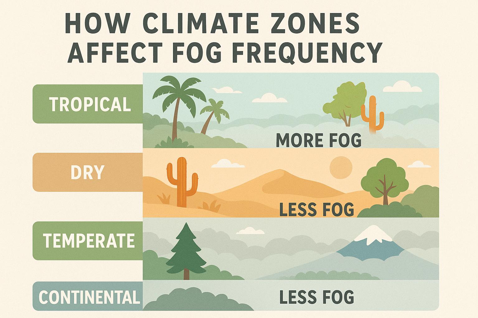 How Climate Zones Affect Fog Frequency