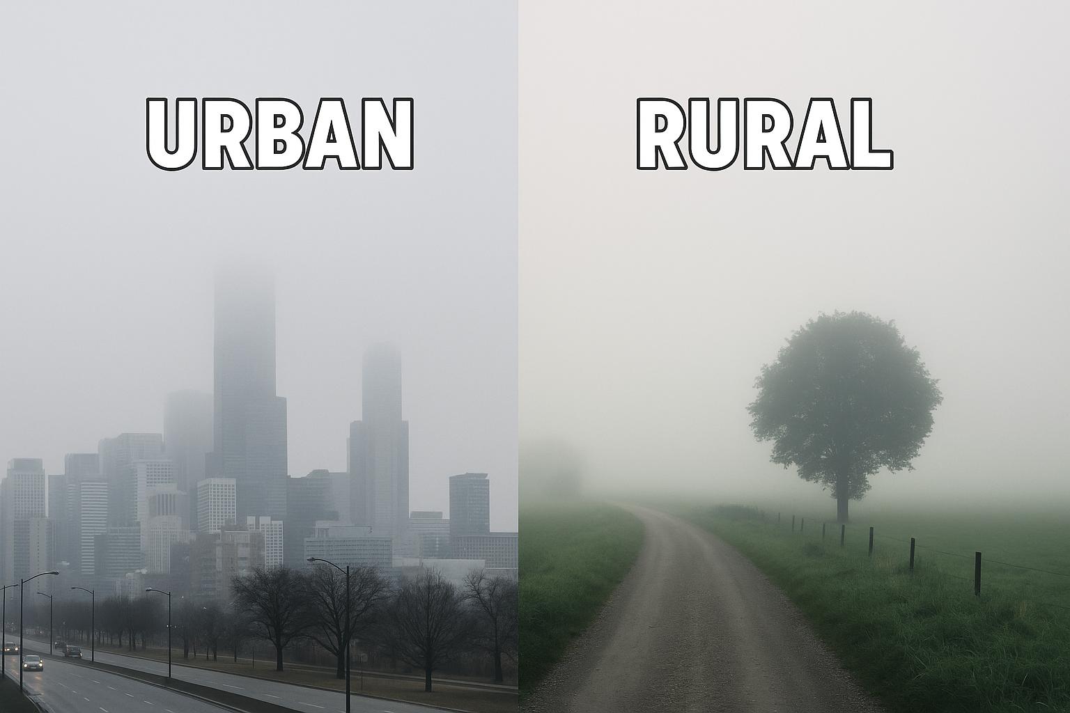 The Differences Between Fog in Urban vs. Rural Areas