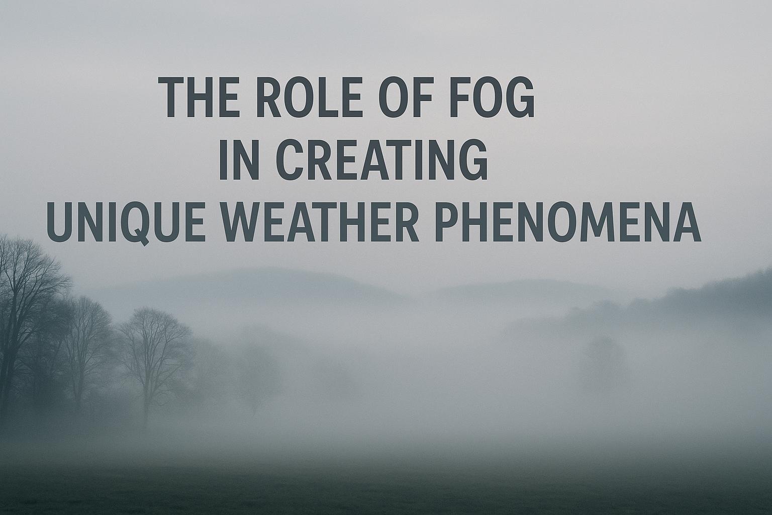 The Role of Fog in Creating Unique Weather Phenomena
